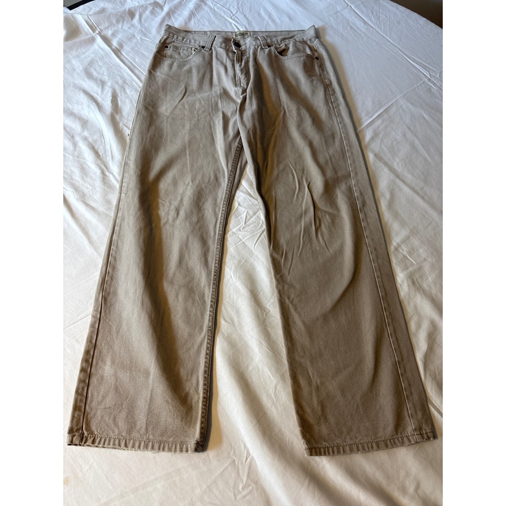 Schmidt Workwear Canvas Pants Mens 34x32 Tan Good Utility Straight Leg Trousers